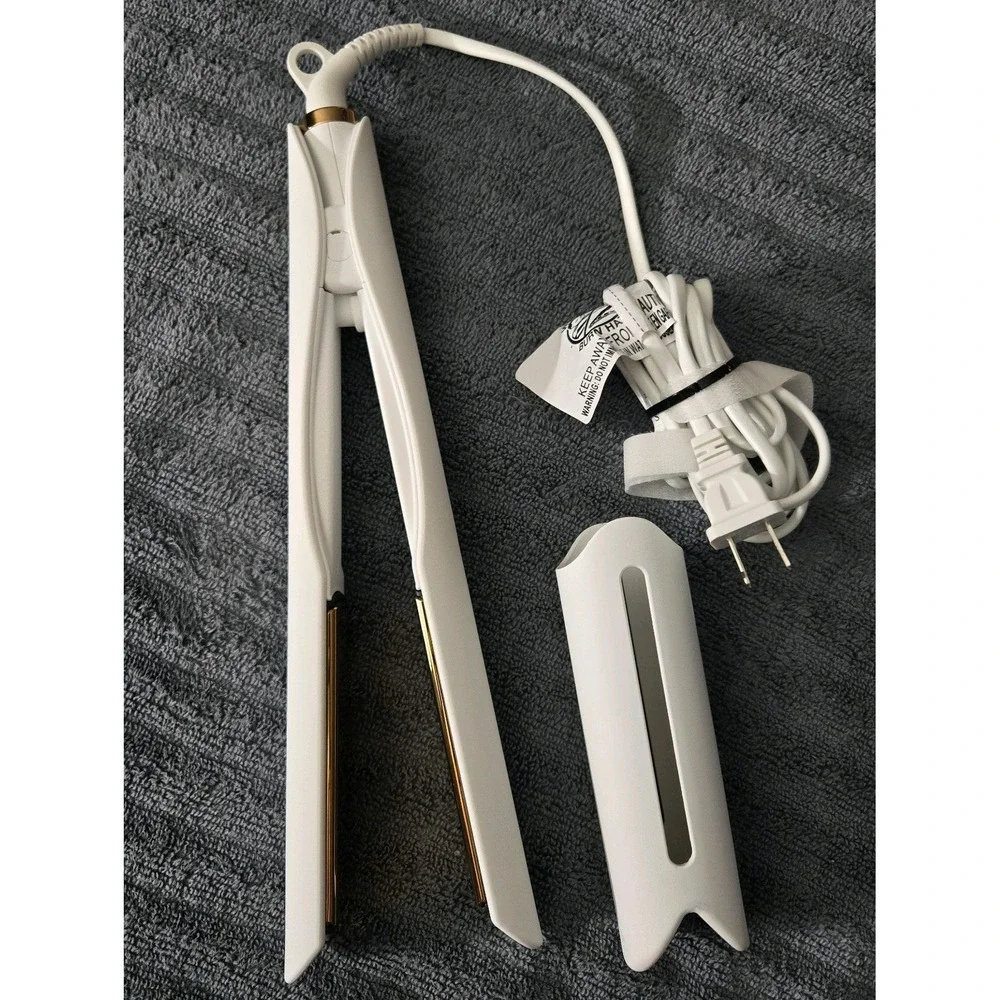 Kristin Ess Hair 3-In-One Flat Iron 1.25 Inch Hair Straightener White